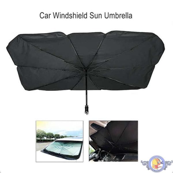 چتر آفتابگیر خودرو - کیف چرمی