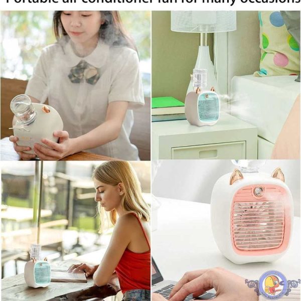 پنکه شارژی مه پاش طرح گربه - اصلی