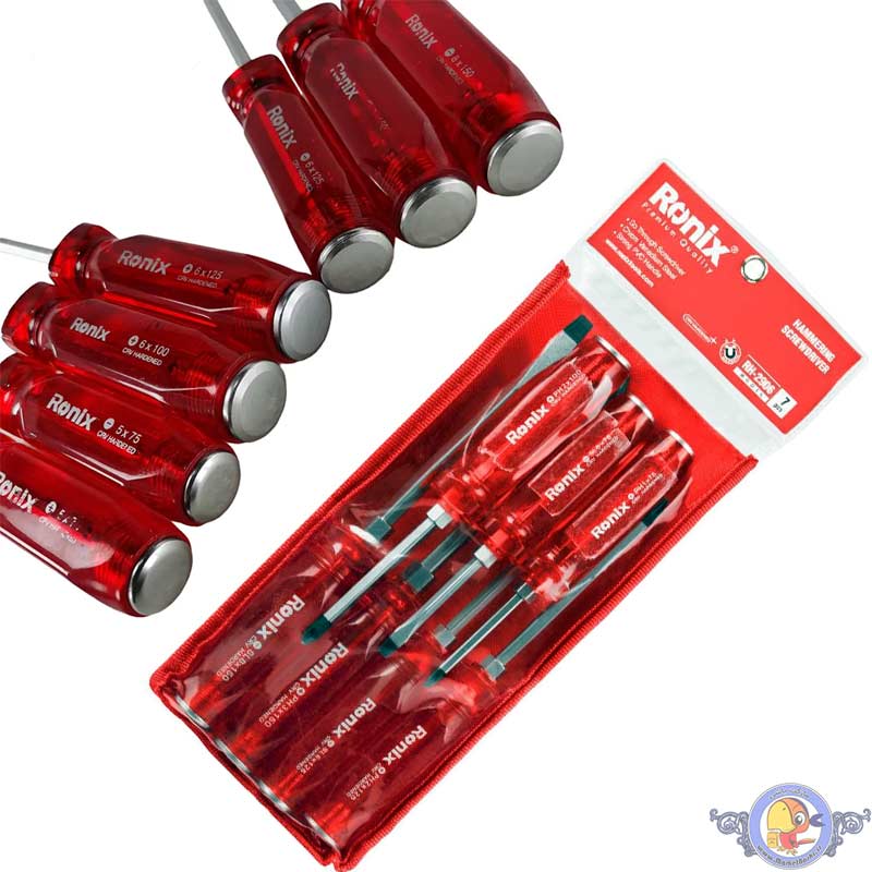 ست ۷ عددی پیچ گوشتی ضربه خور رونیکس مدل RH-2906