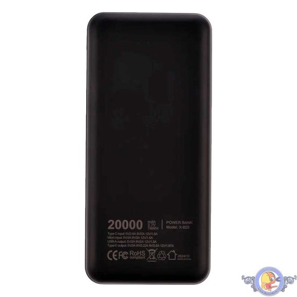 پاوربانک ایکس انرژی مدل X-820 22.5W ظرفیت 20000