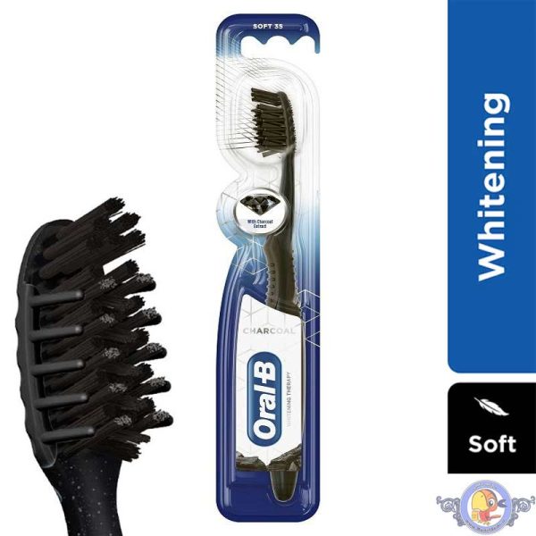 مسواک اورال-بی زغالی مدل Charcoal Whitening Therapy برس نرم – ایرلند