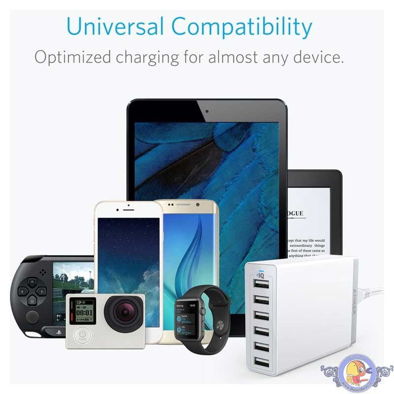 شارژر رومیزی انکر مدل Anker A2123 با 6 پورت و توان 60W