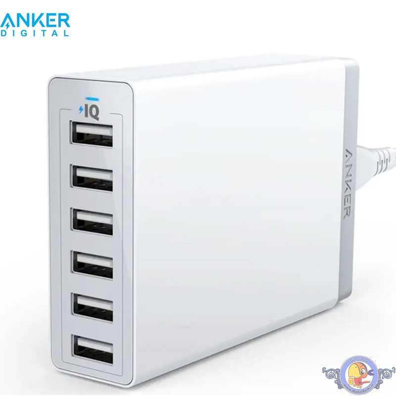 شارژر رومیزی انکر مدل Anker A2123 با 6 پورت و توان 60W