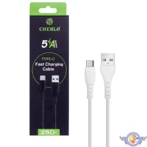 کابل شارژ فست پاوربانک CHERLO Type-C مدل CH-SM10 25cm