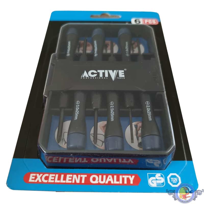 ست پیچ گوشتی ساعتی 6 عددی اکتیو مدل AC-6306PS