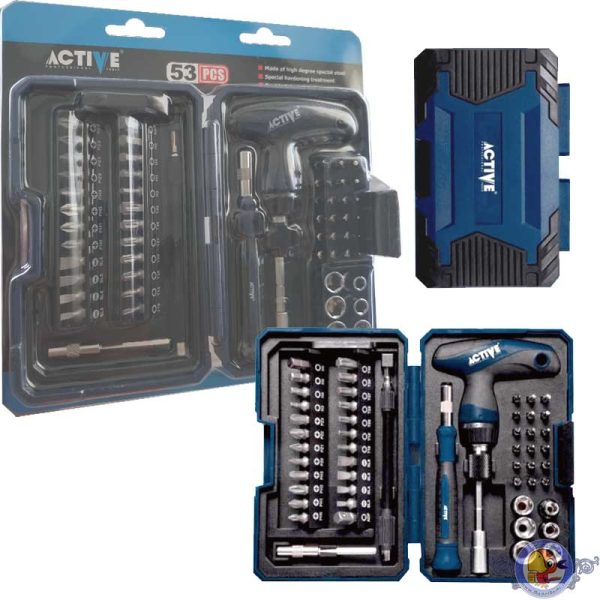 پیچ گوشتی و بکس اکتیوتولز مدل AC-6353PS بسته 53 عددی