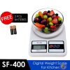 ترازوی آشپزخانه دیجیتال SF-400 ظرفیت 10 کیلوگرم با دقت 1 گرم