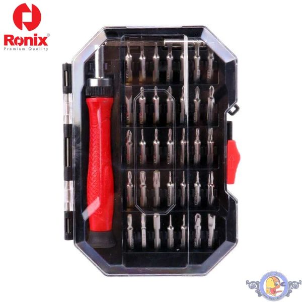 ست پیچ گوشتی جغجغه‌ای ساعتی 37 عددی رونیکس RH-2719