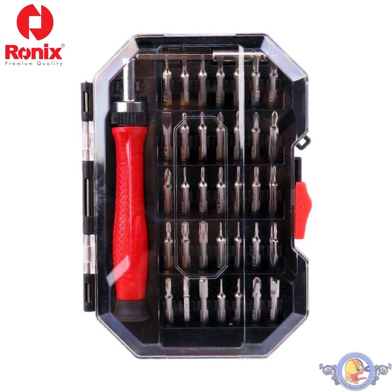 ست پیچ گوشتی جغجغهای ساعتی 37 عددی رونیکس RH-2719